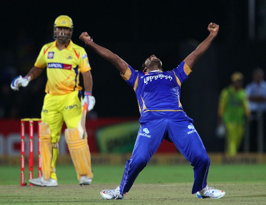 Rahul Shukla roars after dismissing MS Dhoni