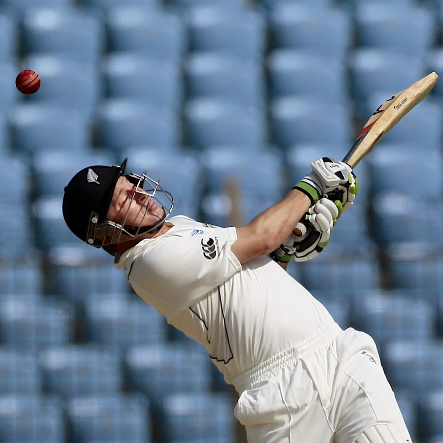 Bruce Martin misses the ball as he goes for a hook