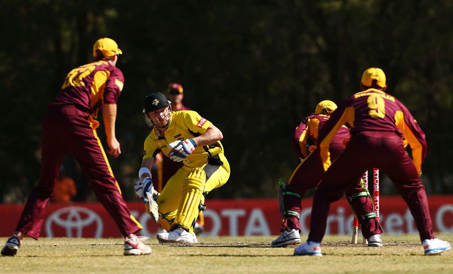 John Rogers was stumped by Chris Hartley off Nathan Hauritz's bowling