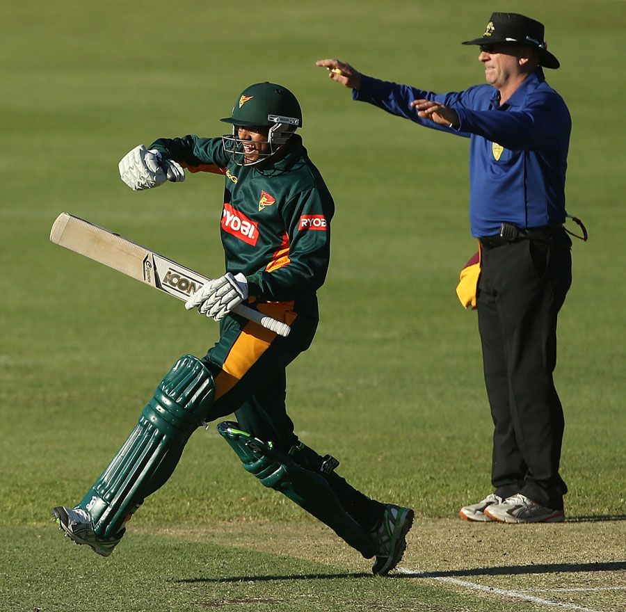 Clive Rose pumps his fist after securing a win