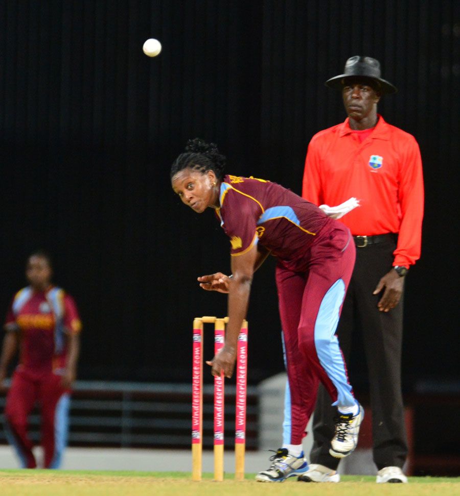 Stacy-Ann King in her delivery stride