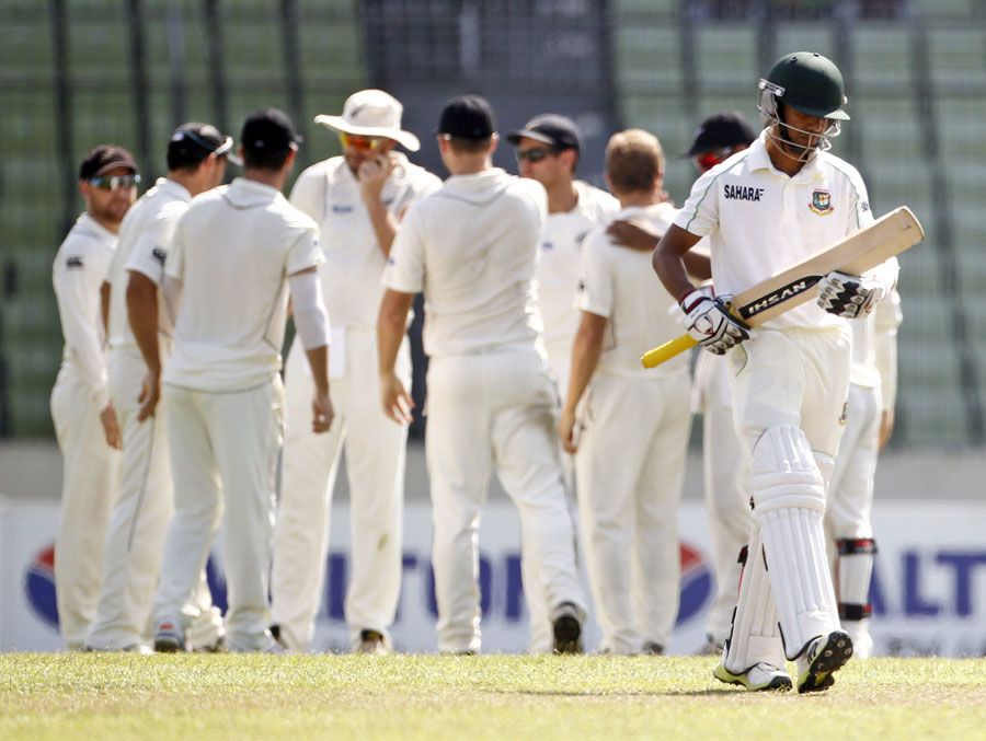 Marshall Ayub walks back after being dismissed
