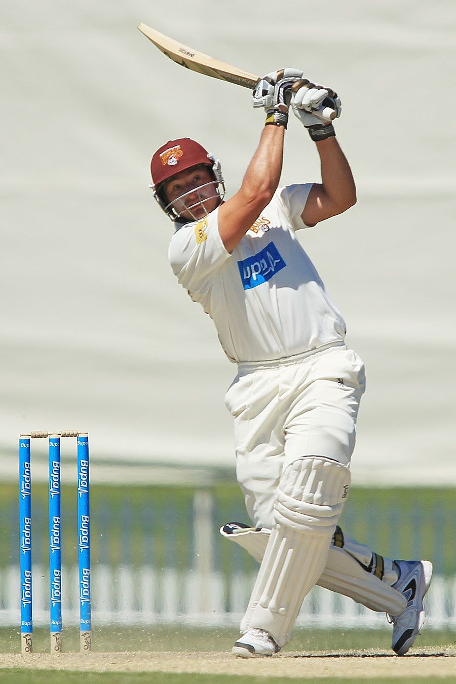 Peter Forrest lofts down the ground during his hundred