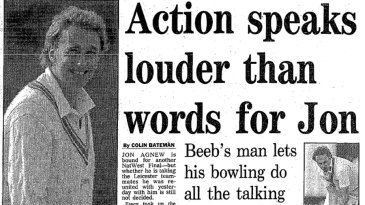 When a rusty Jonathan Agnew 'got away with it'