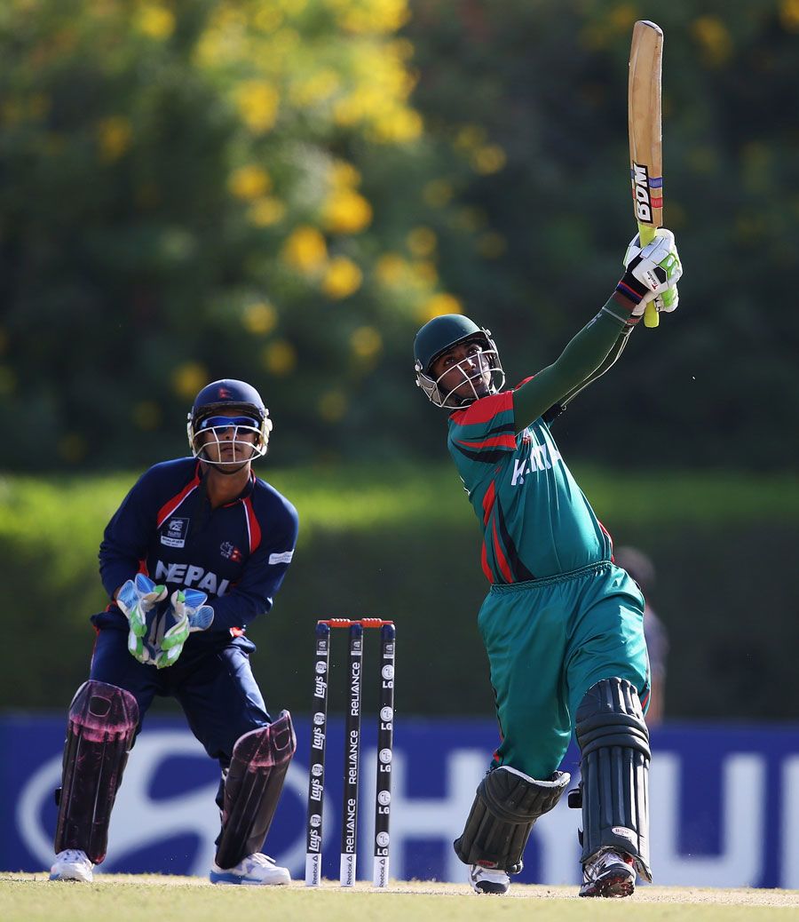 Rakep Patel struck ten sixes in his 103 from 45 balls