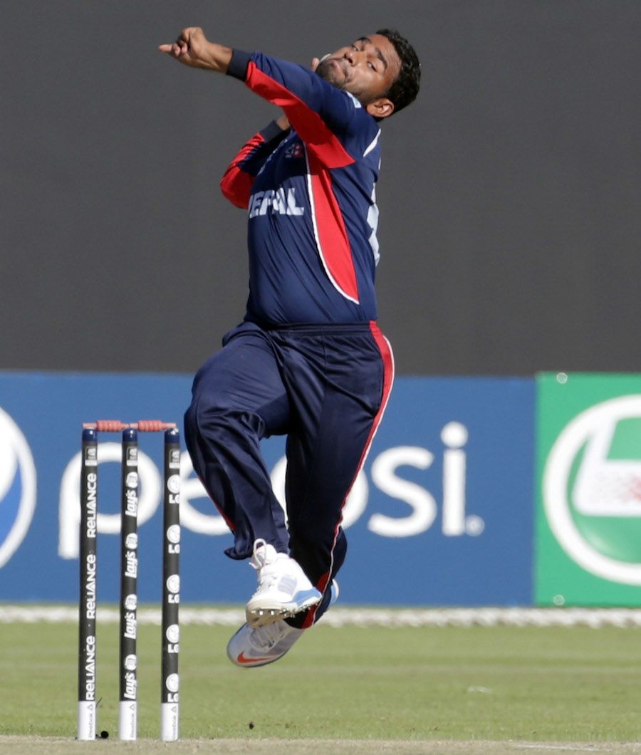 Jitendra Mukhiya in his delivery stride
