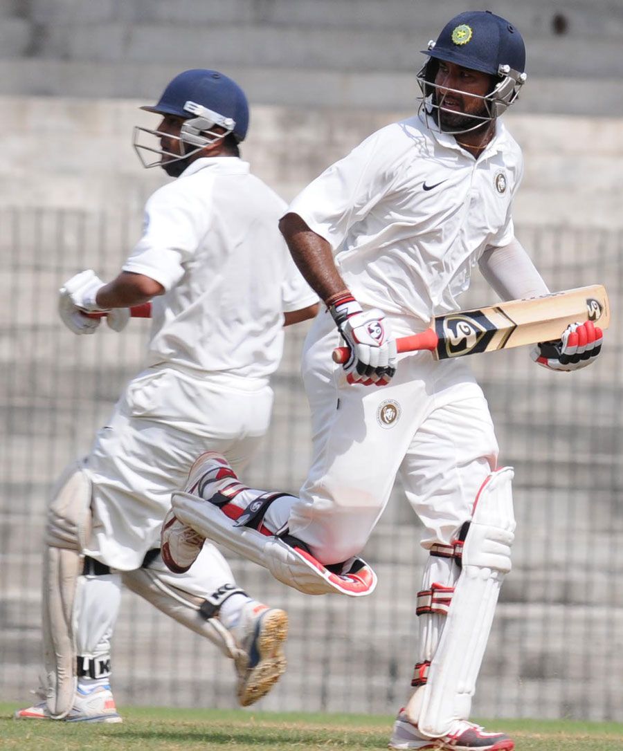 Cheteshwar Pujara and Jaydev Shah added 260 runs together