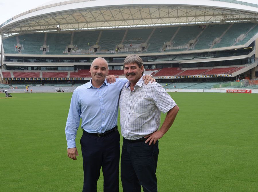 SACA chief Keith Bradshaw with former curator Les Burdett