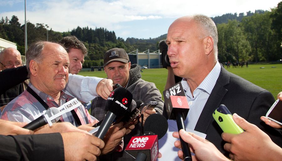 David White, the New Zealand CEO, address the media on the match-fixing investigation