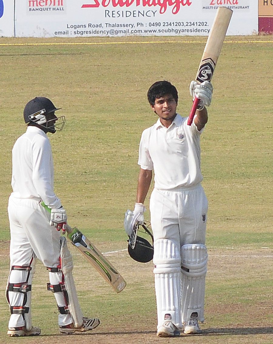 Akshay Darekar is pleased after scoring a maiden first-class fifty