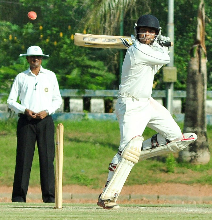 Chirag Khurana cuts during his unbeaten 43