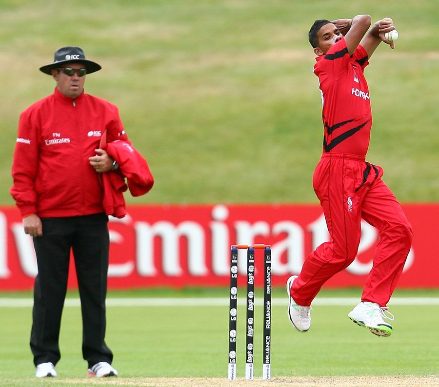 Nadeem Ahmed about to deliver 