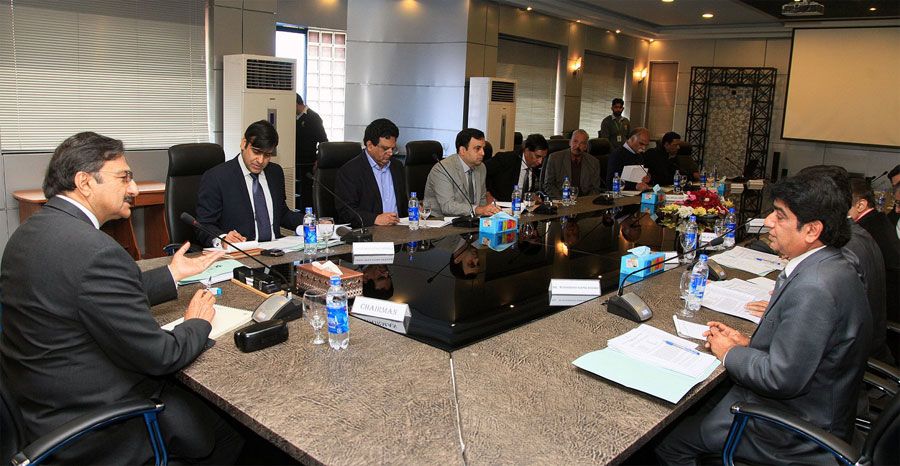 Zaka Ashraf at a PCB board of governors meeting
