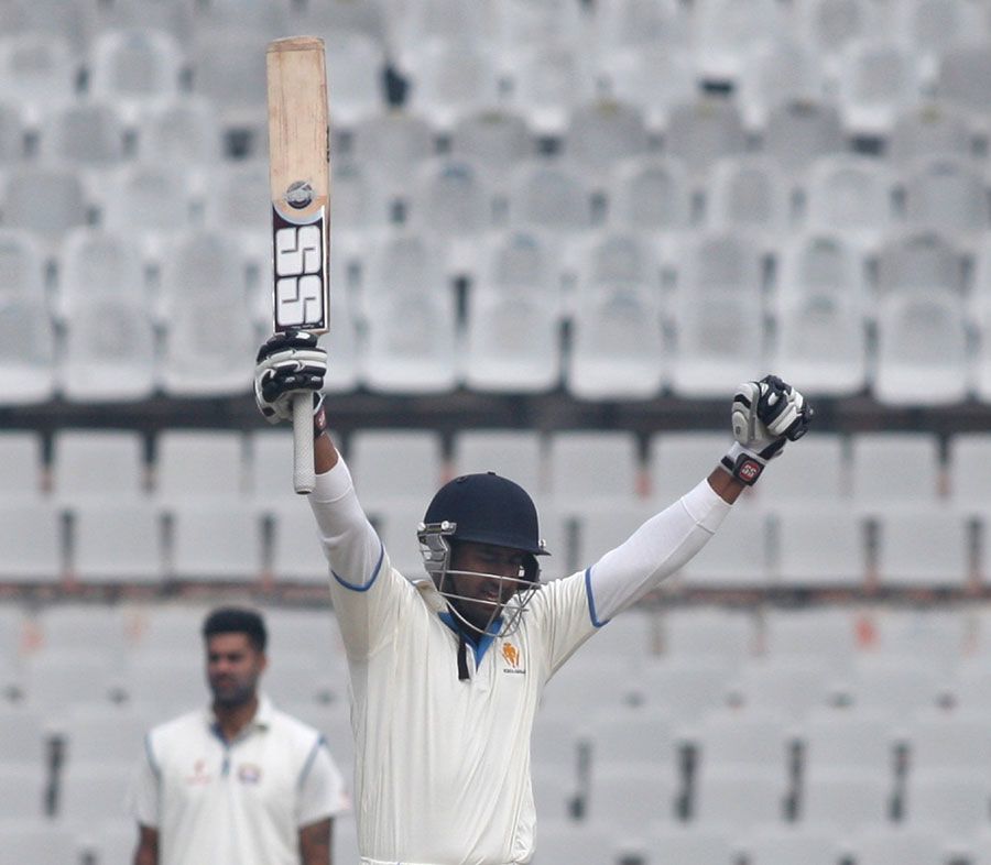 Amit Verma is delighted after his century