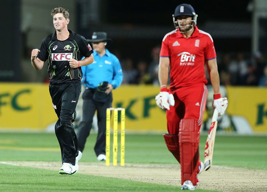 James Muirhead picked up his first international wicket