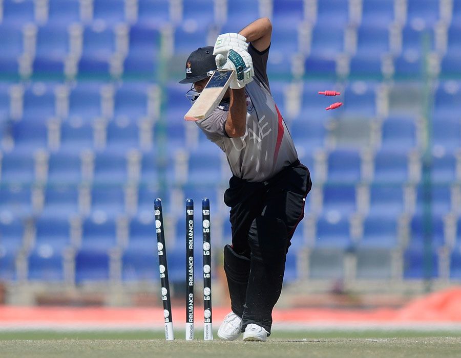 Shorye Chopra is bowled