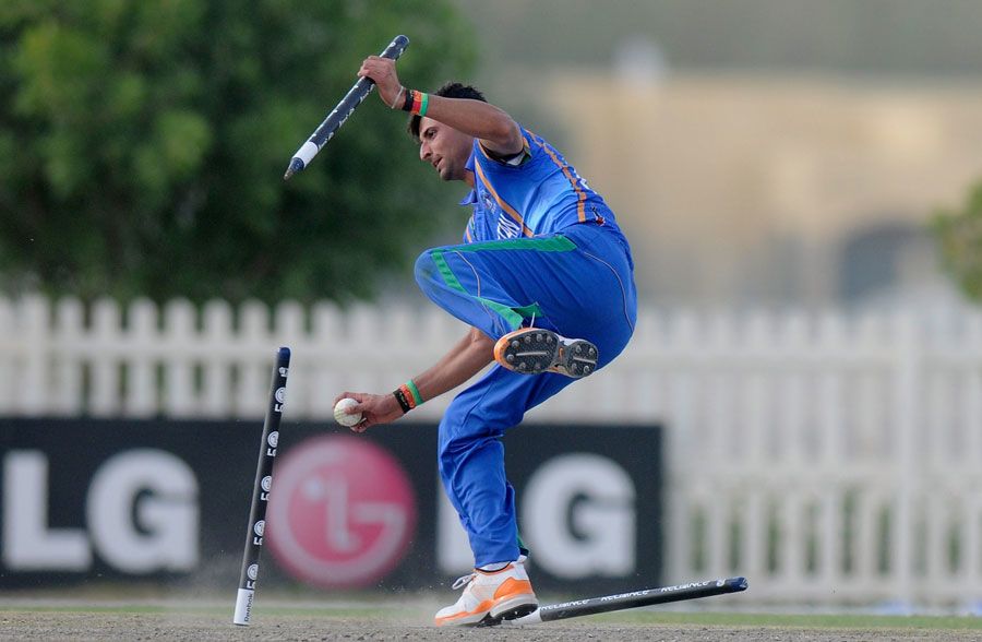 Afghanistan Under-19's Abdullah Adil make absolutely sure of a run-out