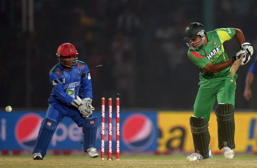 Ziaur Rahman was bowled for 41