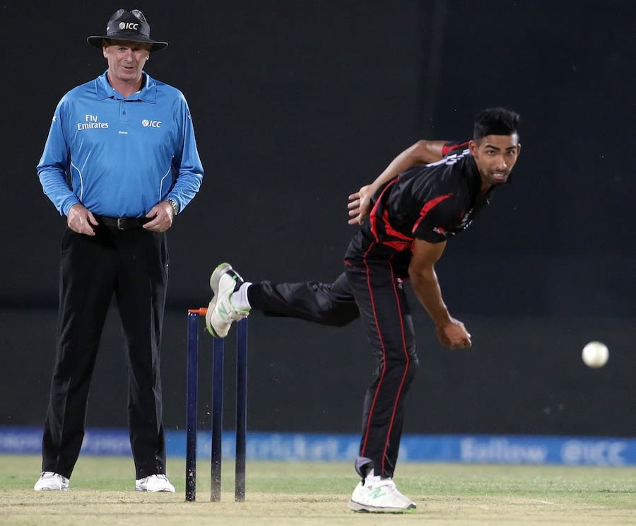 Irfan Ahmed took 3 for 25 for Hong Kong