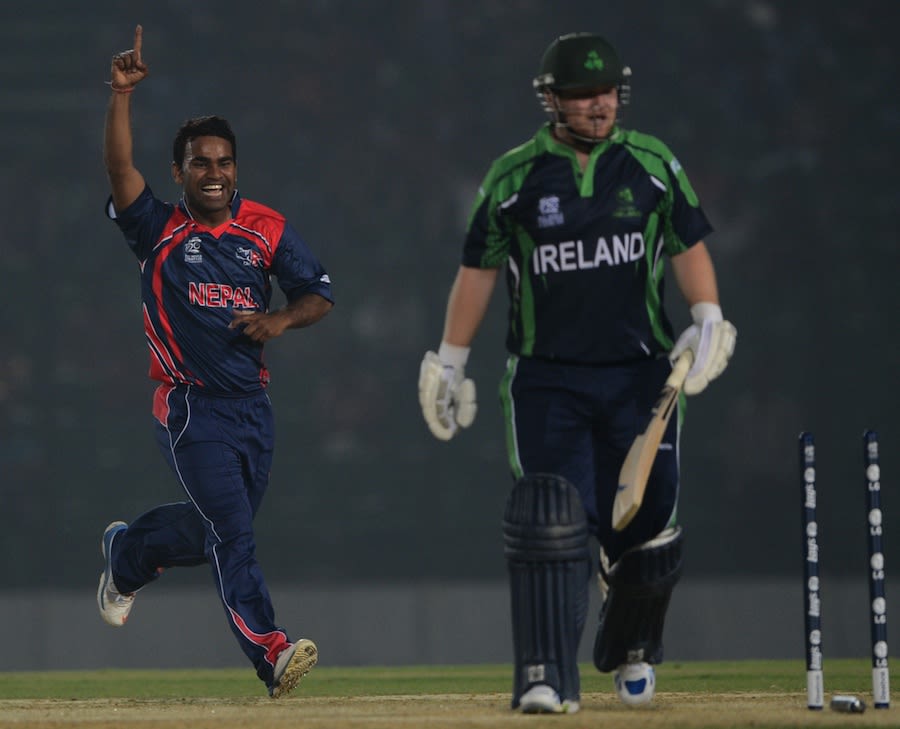 Jitendra Mukhiya took 3 for 24 for Nepal