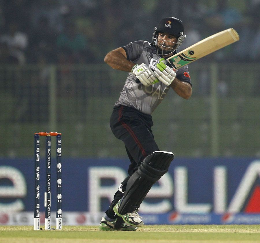 Amjad Ali works the ball on to the leg side