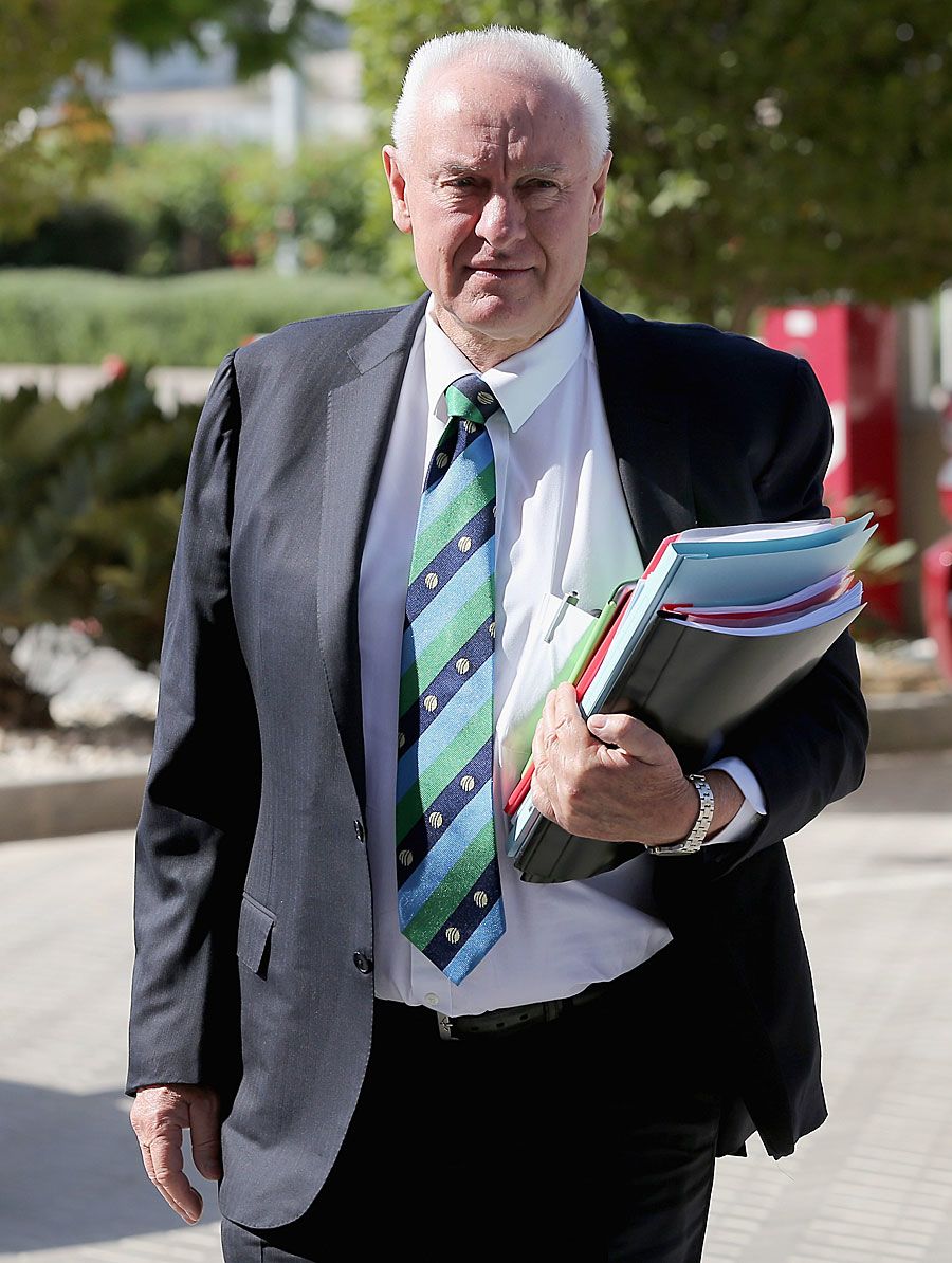 Cricket Australia chairman Wally Edwards arrives for the ICC Board meeting