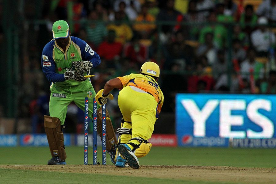 Yogesh Takawale stumps Suresh Raina