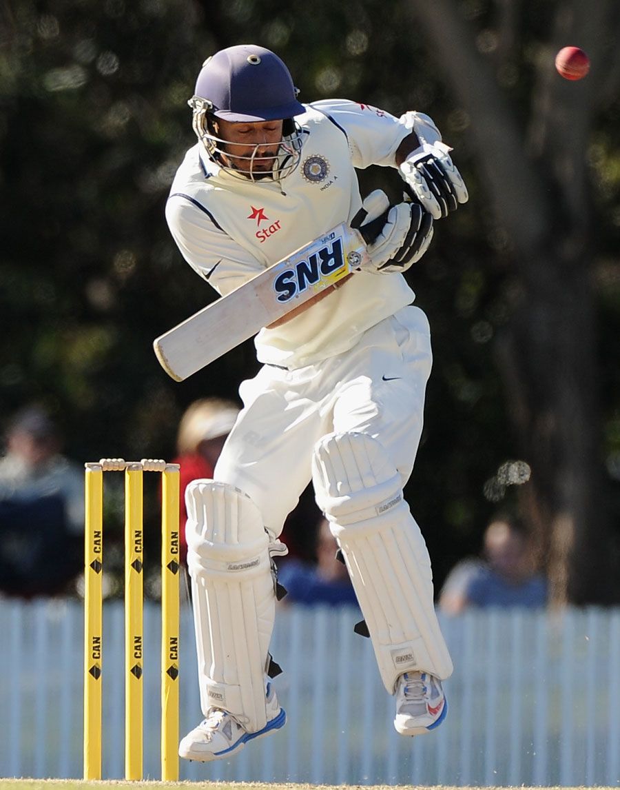 Jiwanjot Singh tries to fend off a short ball