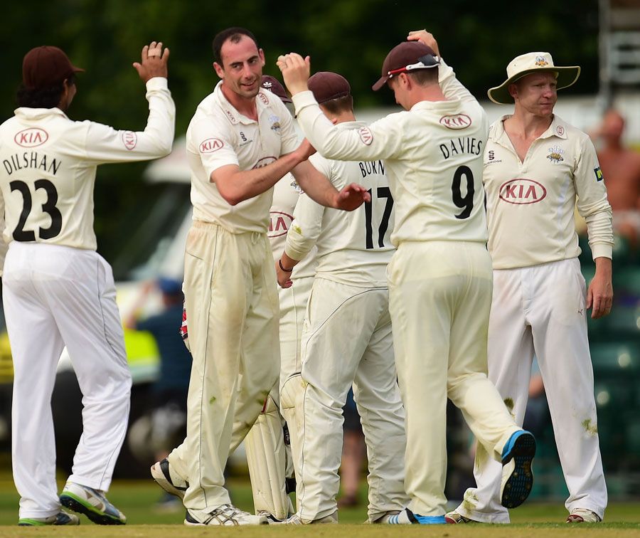 Tim Linley claimed a wicket late in the day