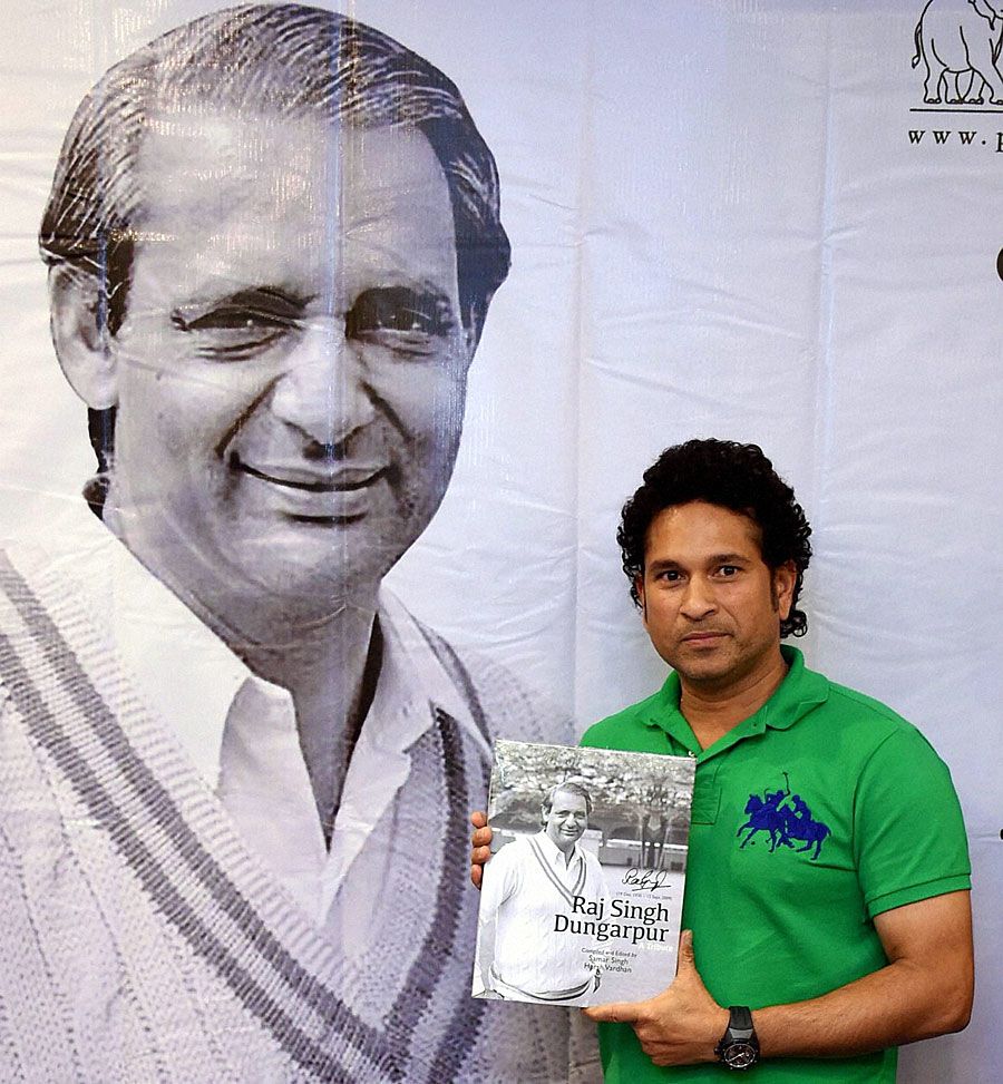 Sachin Tendulkar during the launch of the book Raj Singh Dungarpur - A tribute
