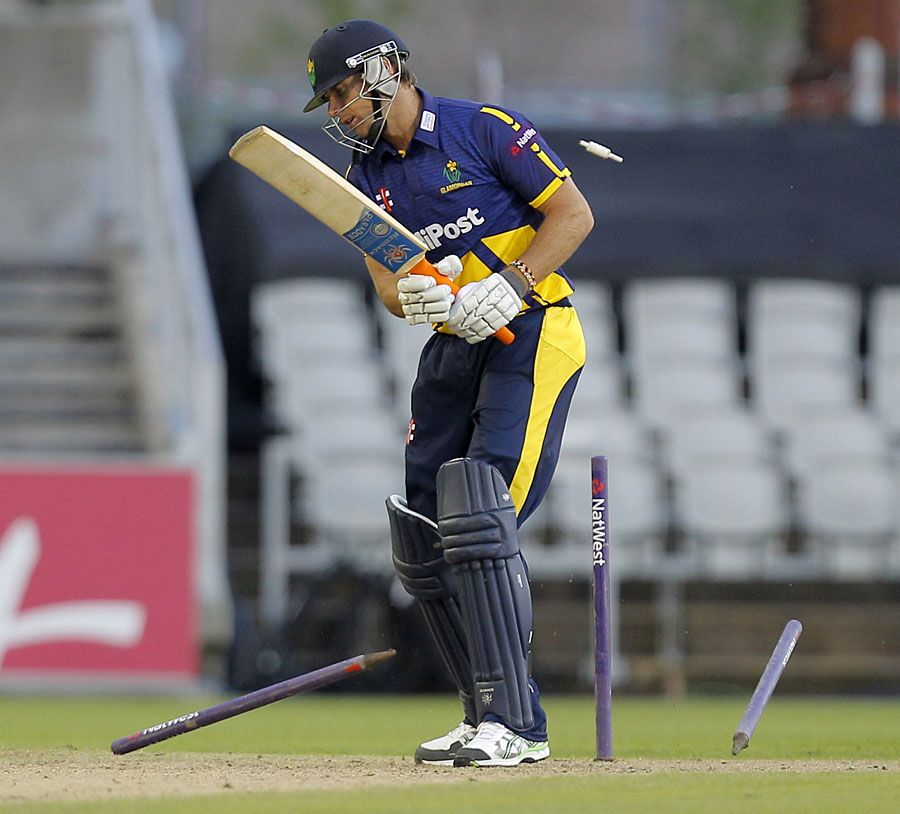 Stewart Walters had his stumps rearranged by Jordan Clark