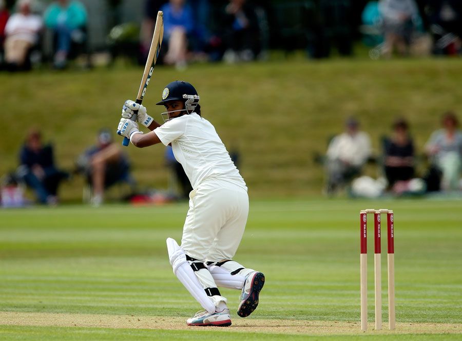 Niranjana Nagarajan targets the leg side