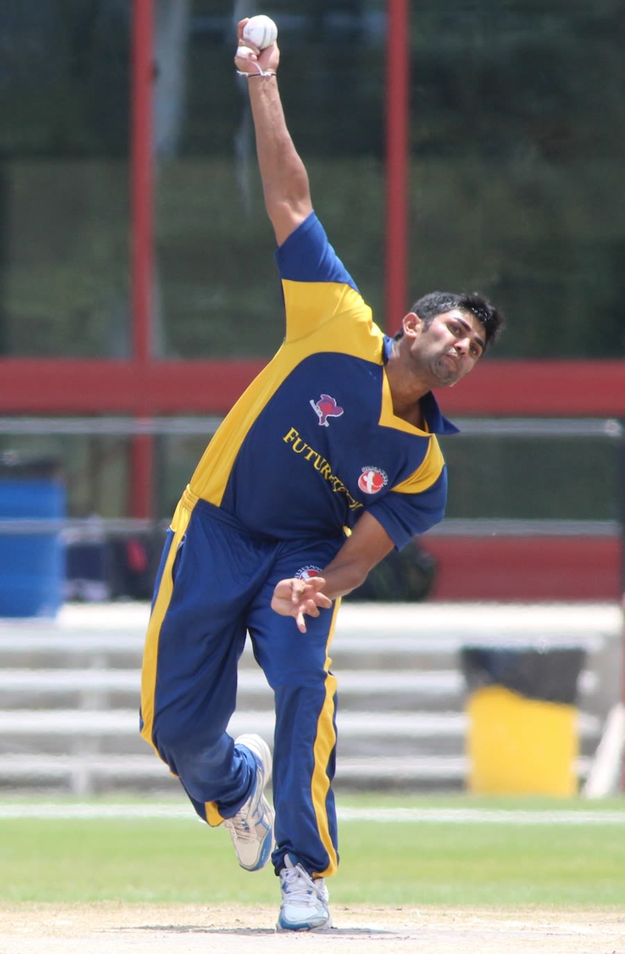 Japen Patel gets ready to bowl