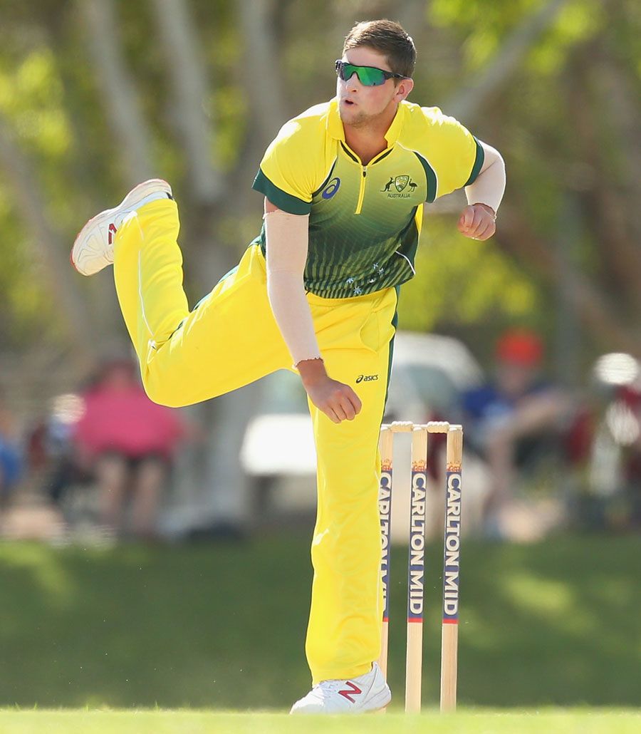 James Muirhead in his follow-through