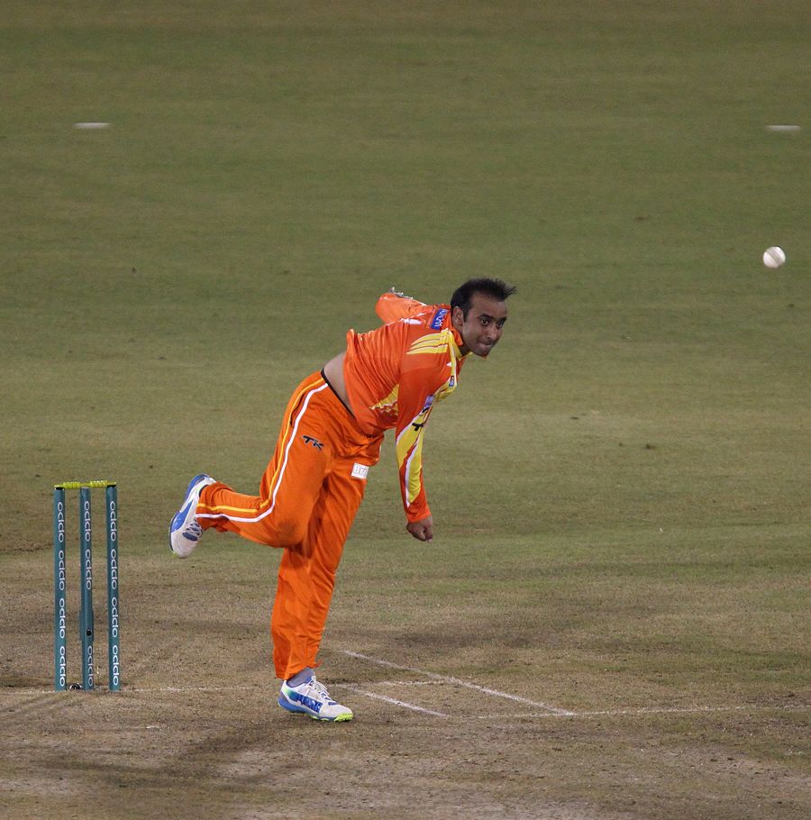 Adnan Rasool delivers the ball