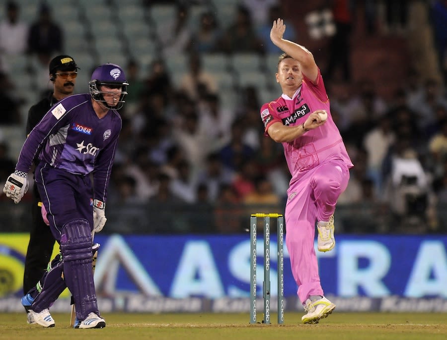 Scott Styris went for 12 in his first three overs and 16 in his fourth
