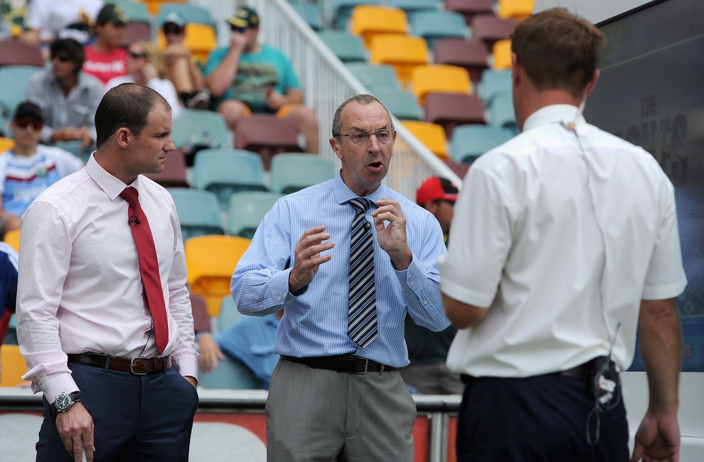 Andrew Strauss, David Lloyd and Ian Ward