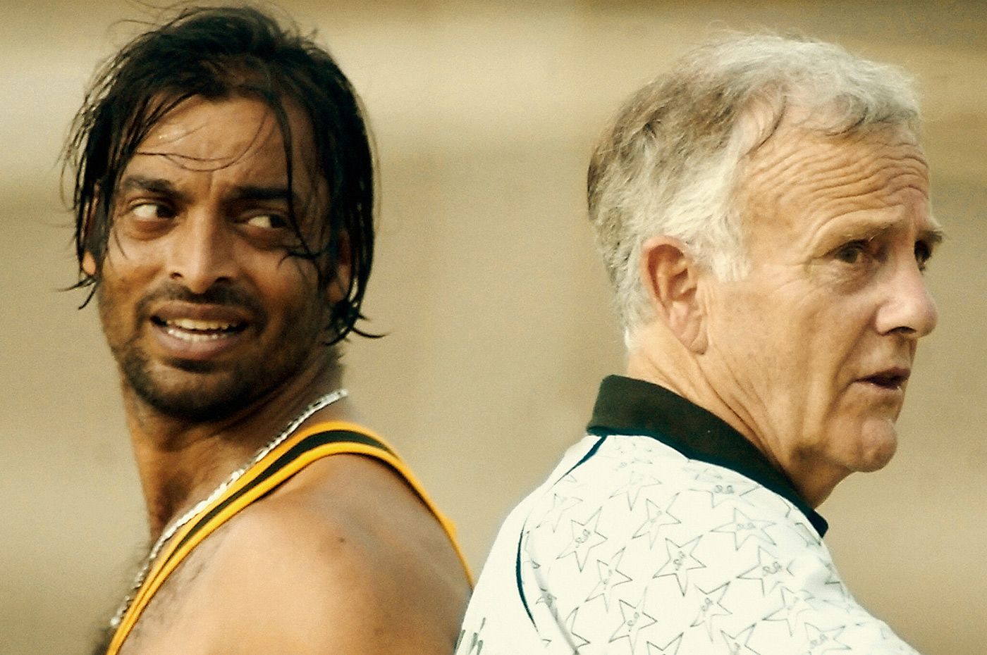 Daryl Foster with Shoaib Akhtar