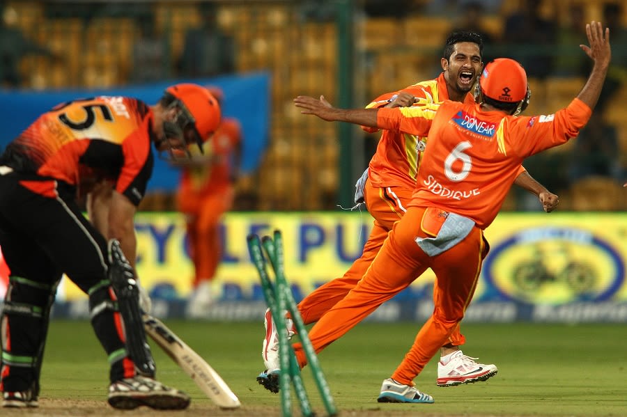 Mustafa Iqbal is thrilled after getting Hilton Cartwright stumped