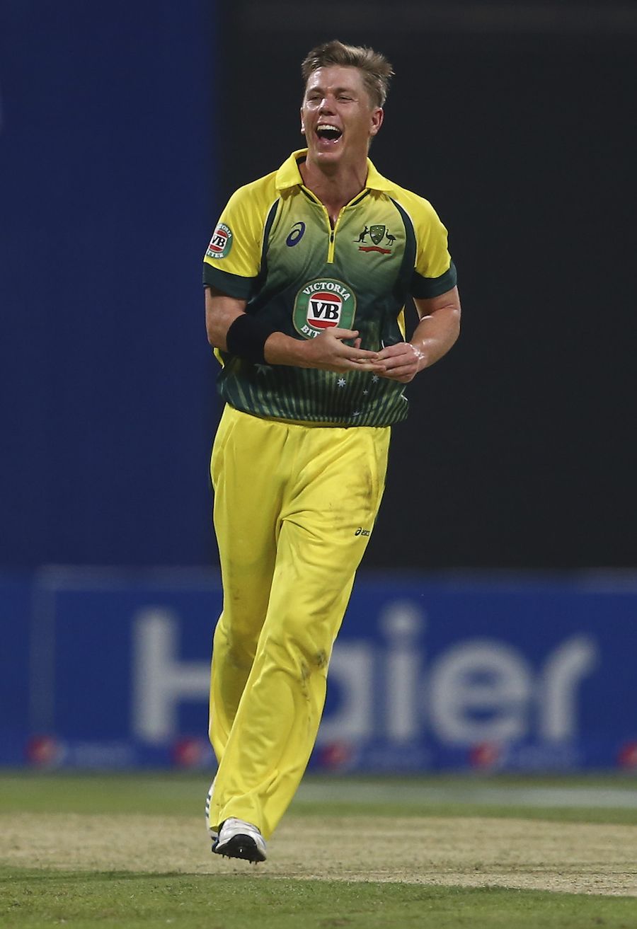 Xavier Doherty is thrilled after taking a wicket
