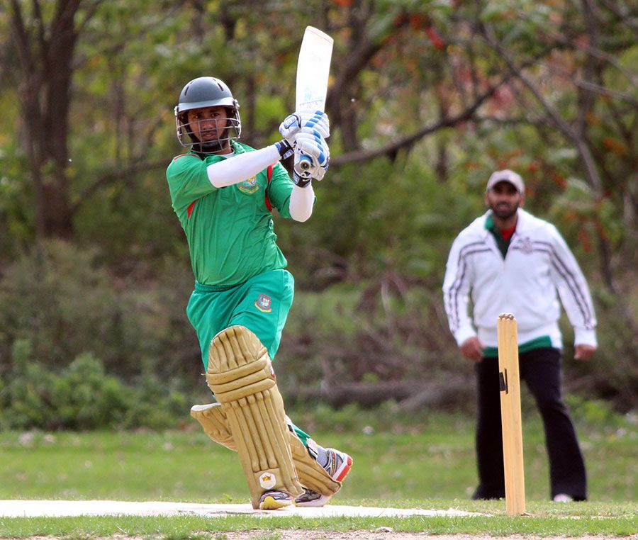 Mohammad Ashraful playing in an unaffiliated cricket tournament in New York