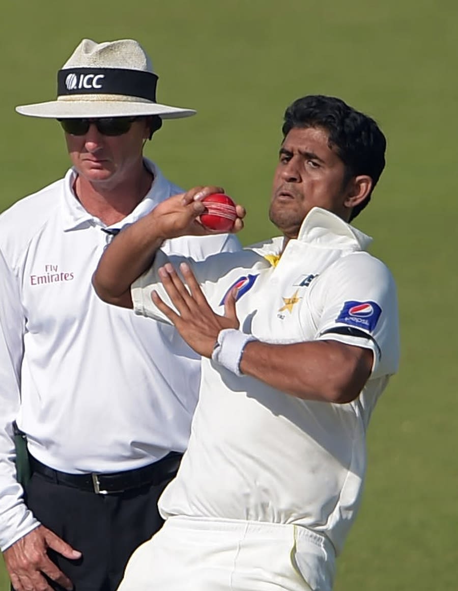 Mohammad Talha prepares to deliver the ball