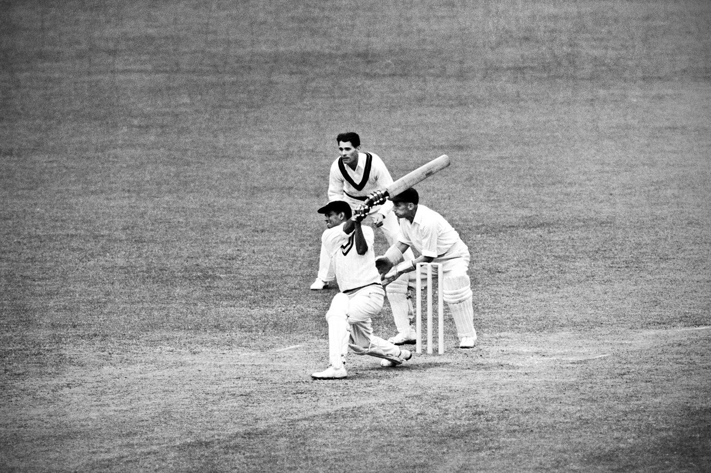 Vijay Manjrekar bats