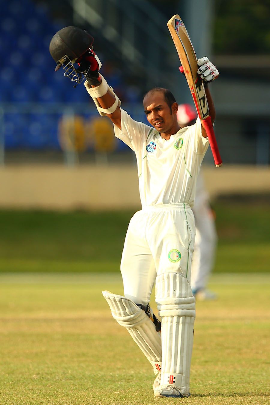 Vishaul Singh celebrates his maiden first-class hundred