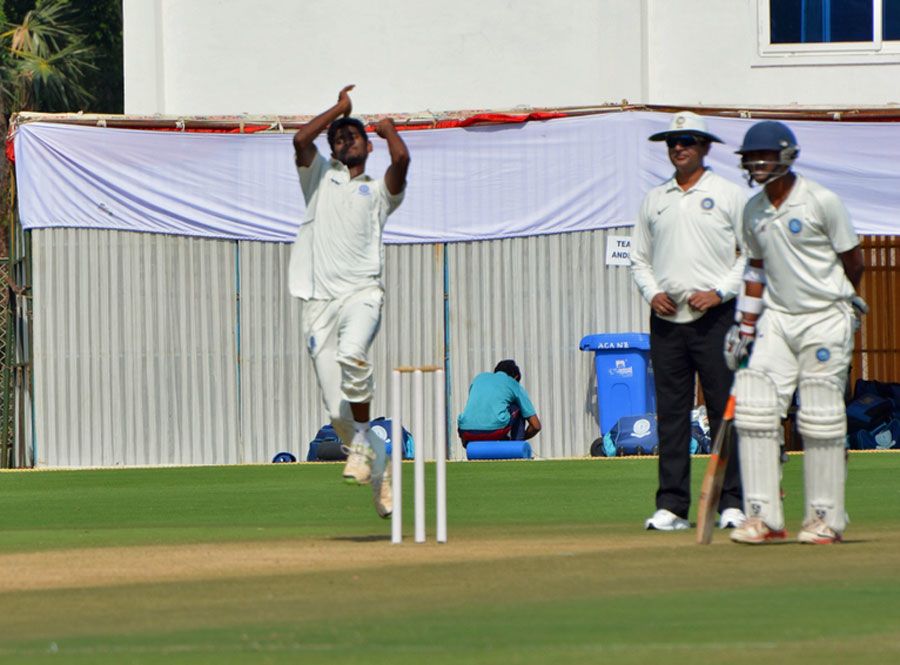 Cheepurapalli Stephen took three wickets on the opening day