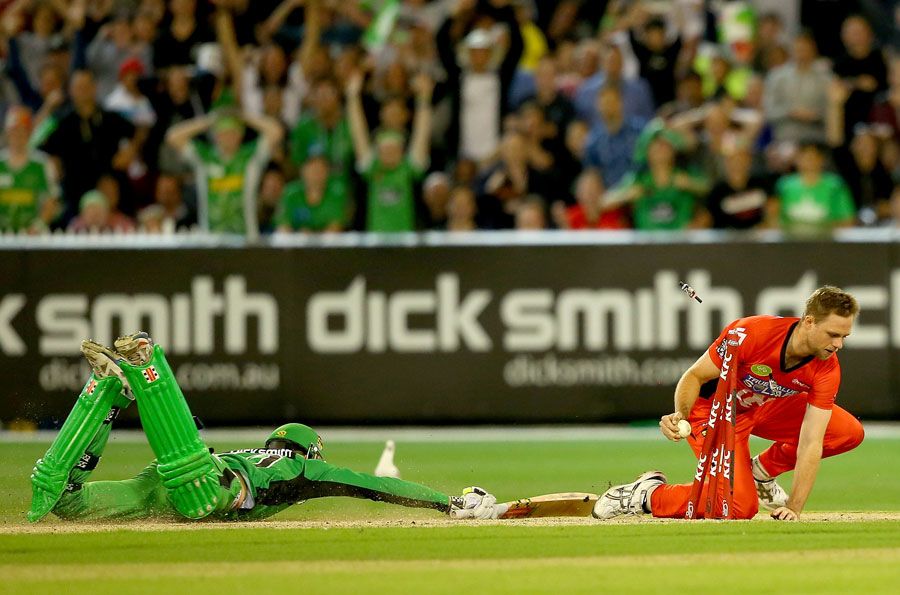 Alex Keath was one of two batsmen who were run out in the final over