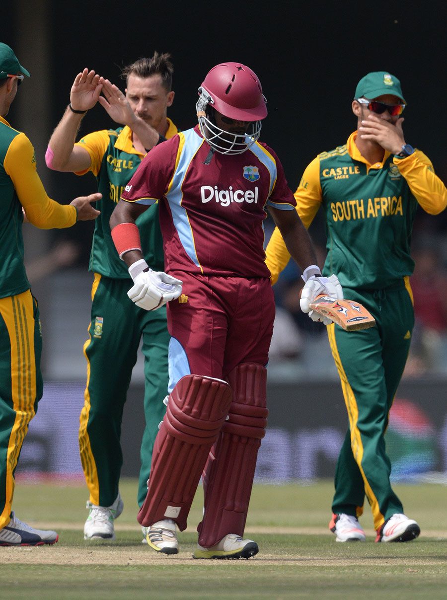 Narsingh Deonarine fell caught behind to Dale Steyn