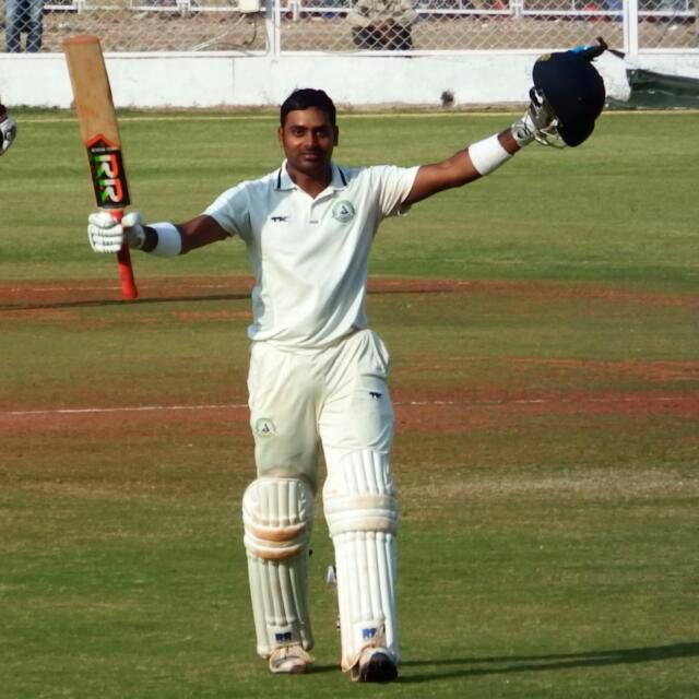 Shalabh Shrivastava celebrates his century