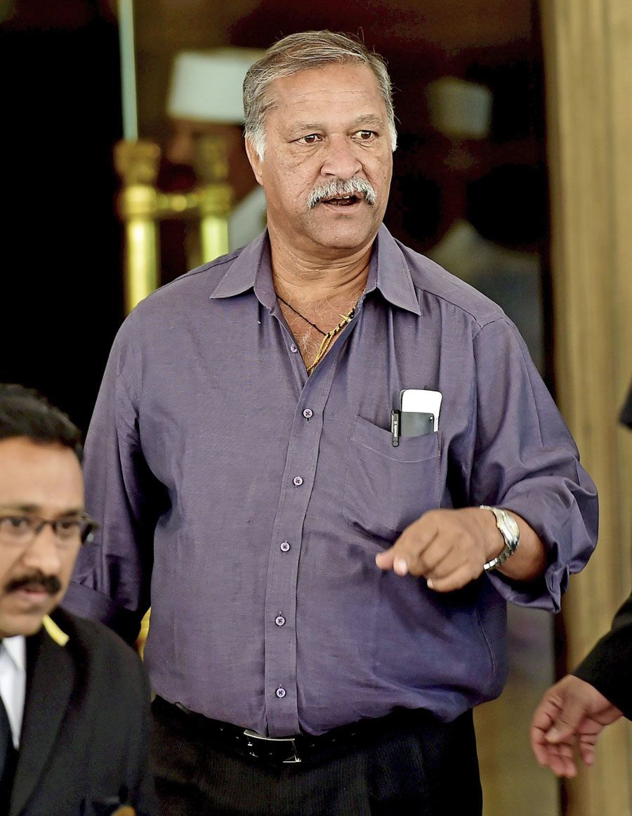 Shivlal Yadav attends the BCCI's working committee meeting