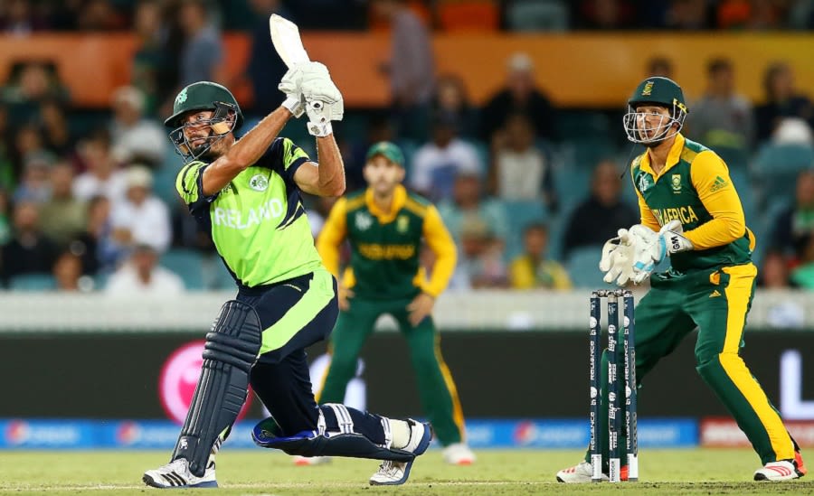 Max Sorensen tonks the ball to the leg side